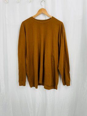 Blue Mountain Brown Athletic Thin Long Sleeve Shirt